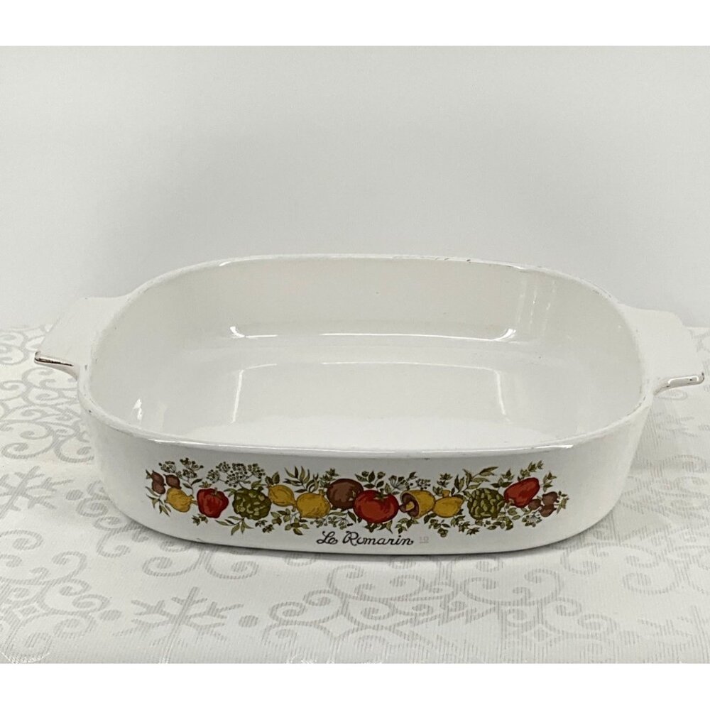Vintage Corning Ware Le Romarin A-10-B Casserole Dish Withโ Handles